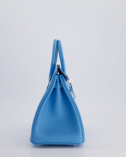 *SUPER RARE* Hermès Birkin 25cm Bag in Bleu Celeste Swift Leather with Palladium Hardware