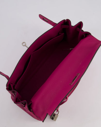 Hermès Kelly Retourne Bag 28cm in Rose Pourpre Togo Leather with Palladium Hardware