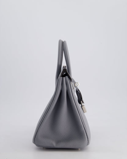 *NEW COLOUR* Hermès Birkin 25cm Retourne Bag in Gris Togo Leather with Palladium Hardware