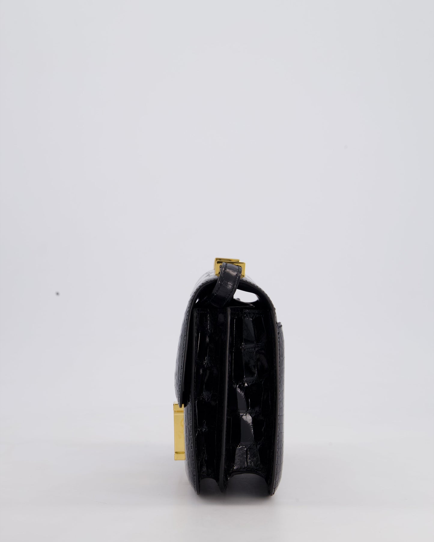 *STORE FRESH* Hermès Mini Constance 18cm Bag in Noir Shiny Alligator Mississippiensis Leather with Gold Hardware
