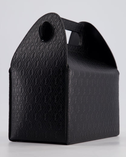 Saint Laurent Black Take-Away Box Bag in Calfskin Leather with Silver Hardware RRP £1,350