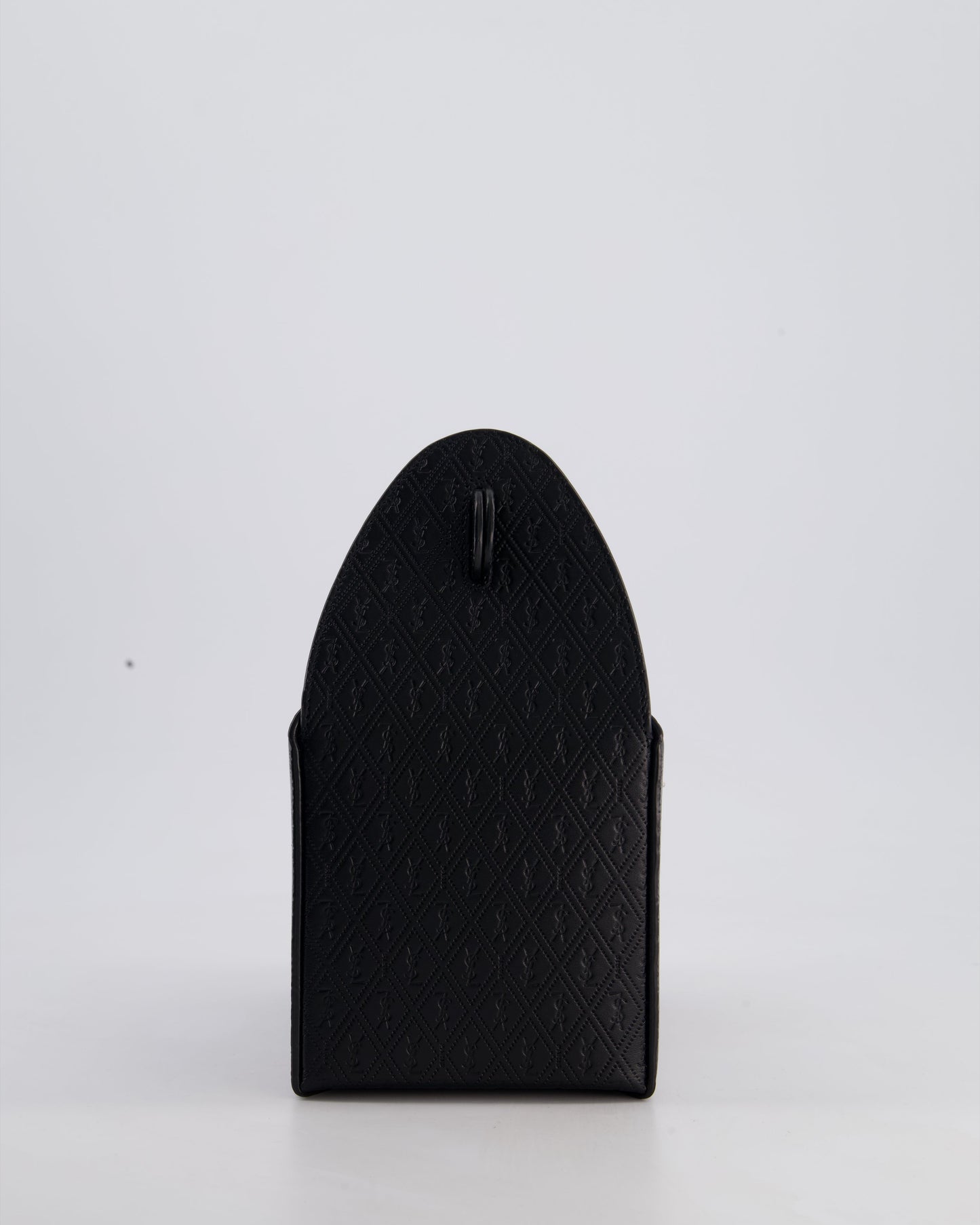 Saint Laurent Black Take-Away Box Bag in Calfskin Leather with Silver Hardware RRP £1,350