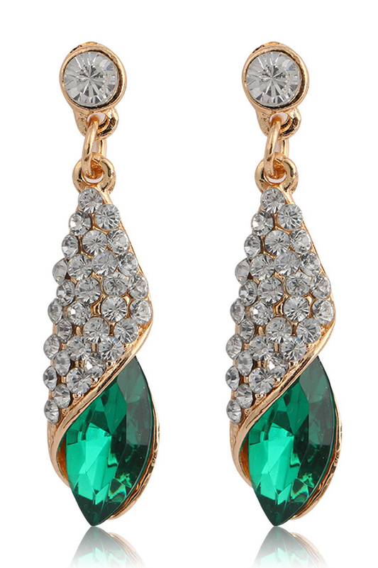 Dangle Earrings with Crystal Accents
