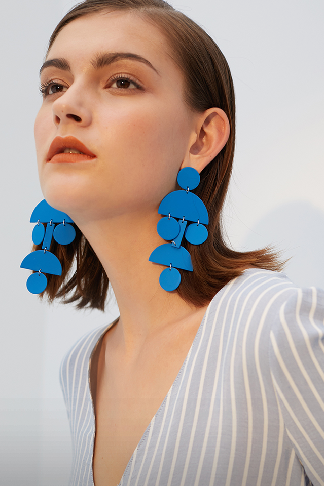 Geometric Acrylic Long Earrings