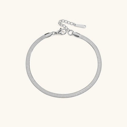 Radiant Gold Herringbone Anklet