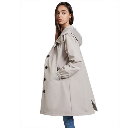 Casual Waterproof Outdoor Rain Jacket with Hood for Women | Great for Outdoor Activities