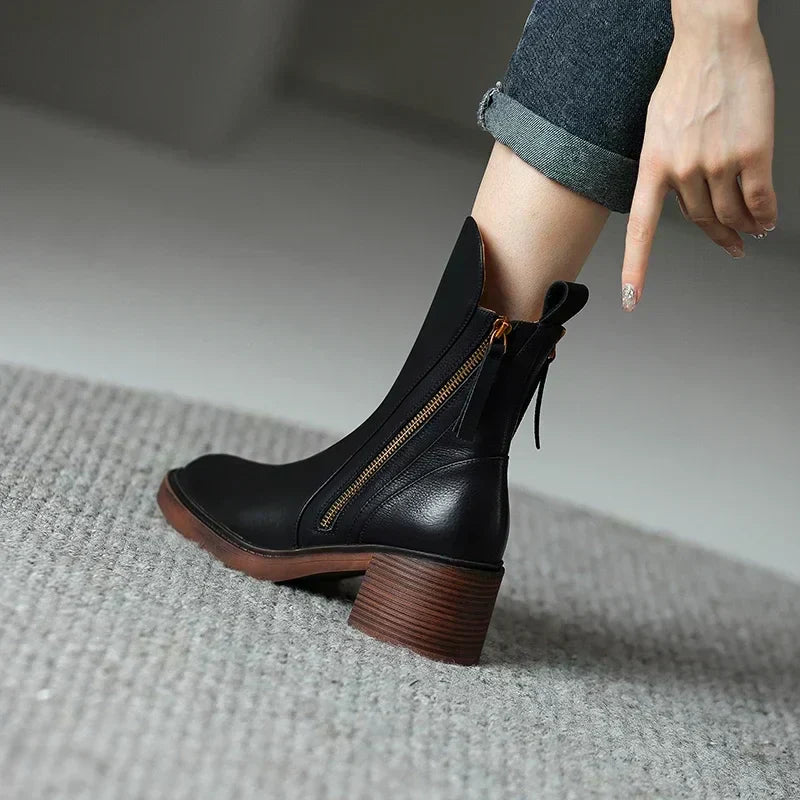 Alani - Premium Leather Ankle Boots for Women