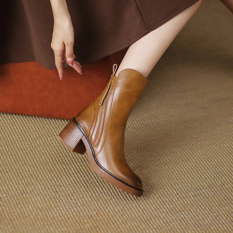 Alani - Premium Leather Ankle Boots for Women