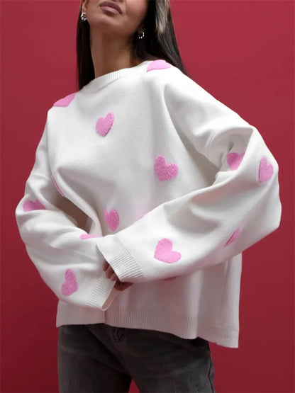 Suéter de punto para mujer, jersey holgado de otoño a la moda con retazos, manga larga, informal, de punto, ropa de calle, jersey de contraste para mujer