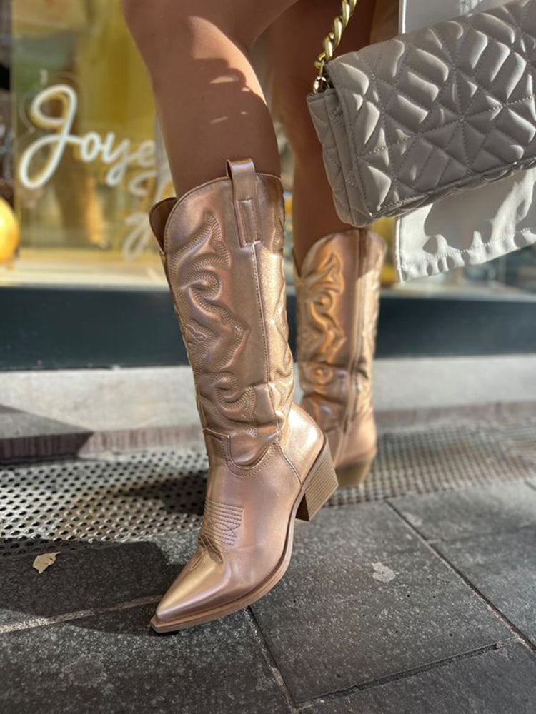 Casual Western Cowboy Ankle Boots with Heel for Women | Great for Casual Days