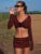 Autumn Striped 2 Piece-Set Skirt Women’s Floral V-Neck Fashion Cropped Top And Sexy Skirt Outfits Tracksuit Female Sets