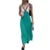 Vestido elegante de verano para mujer, con cuello en V, sin mangas, con patchwork de colores contrastantes, largo y sexy para fiesta de noche.