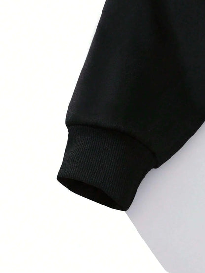 Sudadera con capucha para mujer, con letras y personalidad, holgada y cálida de forro polar, estilo Harajuku urbano, para otoño