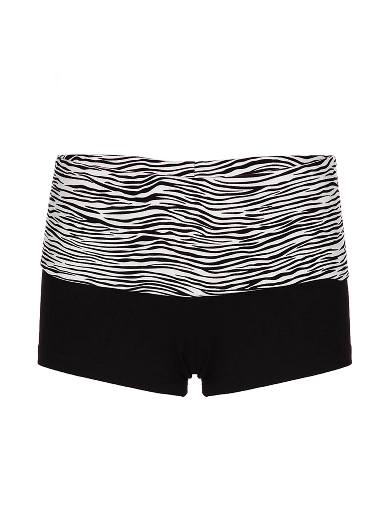 Contrast Stripe Waist Skinny Sexy Black Booty Shorts For Women Basic Casual Summer Vacation Outfits