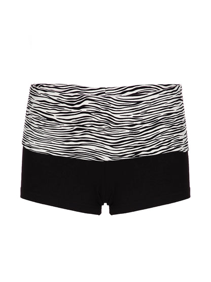 Contrast Stripe Waist Skinny Sexy Black Booty Shorts For Women Basic Casual Summer Vacation Outfits