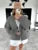 Chaqueta corta lisa de otoño para mujer, con bolsillos, cuello en V, manga larga y retazos, estilo urbano