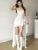 Y2K Irregular Ruffles Spaghetti Strap Summer New Midi Dresses for Women Birthday Party Dress Club Prom Robe Sexy Vestidos Mujer