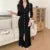 Vestidos de punto elegantes coreanos para mujer, cuello en V, manga larga, ajustados, ajustados, con volantes, vestido de fiesta informal, otoño e invierno, nuevos vestidos
