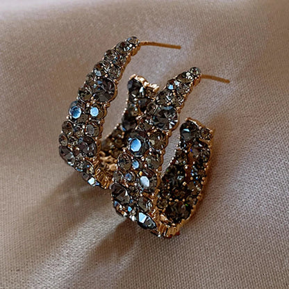 Lizakosht Peach Zircon Bow Earrings for Women Fashion Jewelry Gifts
