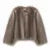 Abrigo de piel sintética corto de marca de lujo para mujer, icónico abrigo de piel sintética de invierno para la Semana de la Moda Callejera. Chaqueta corta y esponjosa para niñas.