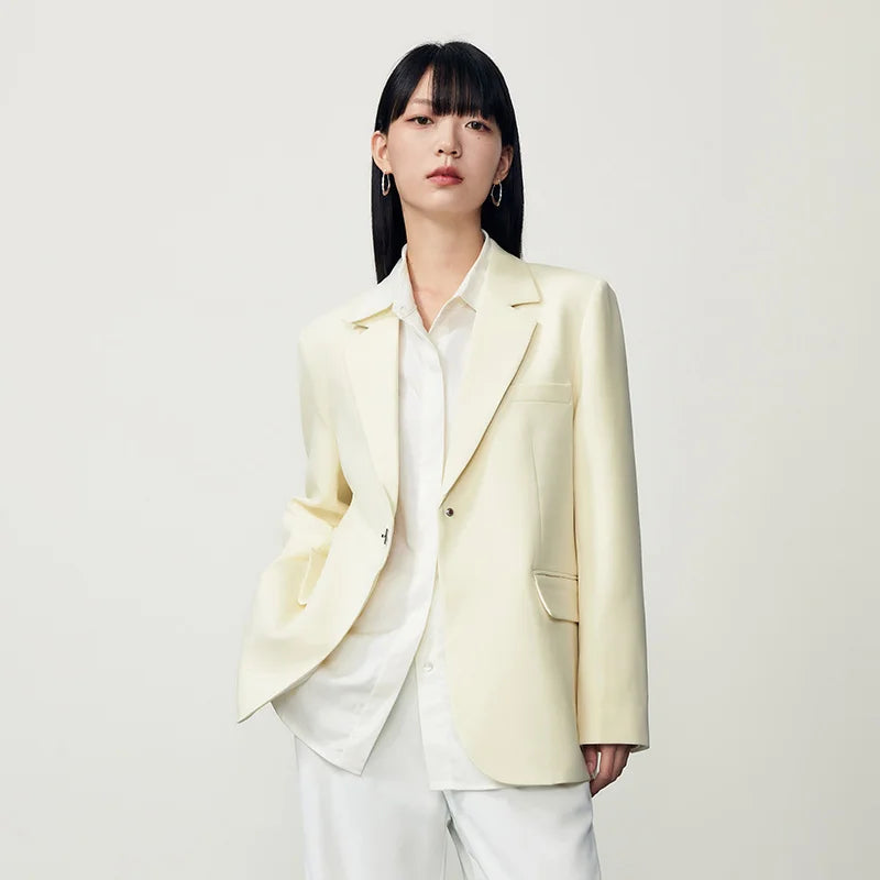 Chaqueta de otoño para mujer, nueva, de longitud media, color liso, para uso diario, combinable, informal, a la moda, para mujer