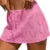 Falda de playa para mujer, de verano, de color liso, con cordón, de cintura alta, de punto, minifalda, traje de baño informal