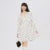 Dress Women Texture Fungus Edge Floral Dresses Temperament  Autumn New Waist Square Collar Dress