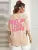 Camisetas con estampado de letras rosas "Not In The Mood" para mujer, ropa de verano de algodón, cuello redondo, manga corta, transpirables, informales