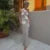 Vestido largo sexi de punto con flores para mujer, vestido largo sin mangas con cuello halter y aberturas, moda de verano para vacaciones en la playa