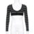 Y2K Vintage Striped Crop Top Casual Button O-neck Long Sleeves Cardigan T-shirt Retro Harajuku Grunge Super-short Smock Top Tees