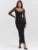 Elegante vestido maxi sexy de manga larga transparente para mujer, vestido largo sexy de malla sin tirantes y espalda descubierta para fiesta en club, nuevo