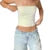 Top tubo Y2K, ropa estética para mujer, estilo grunge, a rayas/color sólido, hombros descubiertos, sin tirantes, sin mangas, ropa de calle de los años 2000