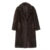 Abrigo de piel sintética de visón de lujo para invierno, chaqueta larga de marca icónica para mujer, abrigo cálido de estilo urbano con ganchos de cristal