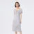 Vestido de gasa con abertura para mujer, romántico, nuevo, de verano, con cuello cuadrado Mori, vestido de té fragmentado.