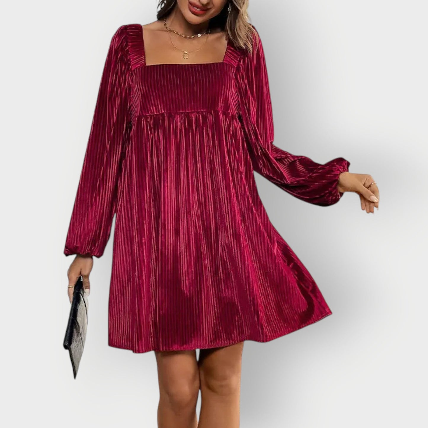 Caroline™ | Velvet Chic Backless Dress