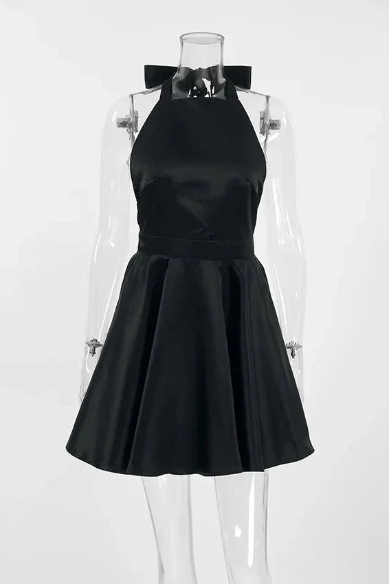 High Waist Sleeveless A-Line Mini Dress
