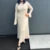 Women Elegant Ribbed Knit Full Sleeve Maxi Dress Crew Neck Bodycon Pencil Long Dress Tie Waist Dress 90s Vintage Streetwear