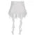 Falda Y2K Fairycore para mujer, ropa blanca de cintura baja elástica con dobladillo con volantes irregulares, faldas de fiesta de los años 2000, ropa de calle