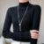 Suéter liso para mujer, jersey de punto de cuello alto medio, estilo Harajuku coreano, tejido grueso, moda de otoño e invierno, jerséis ajustados