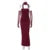 Vintage Pleated Tube Long Dresses Women Elegant Solid Slim Fit Sleeveless Dress With Silk Scarf Gloves Female Summer Evening