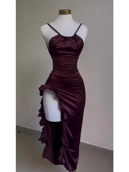 Europa y Estados Unidos explosivo nuevo vestido transfronterizo verano senior sentido Y2K sexy halter vestido Spice Girl