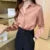 Blusas de mujer estilo primavera otoño, camisas casuales de manga larga con cuello vuelto, blusas, tops DF4846
