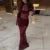 Vestidos largos sexis de encaje con retazos para mujer, vestido de fiesta ajustado con cuello alto y aberturas, vestido transparente ajustado para primavera 2025, nuevo