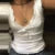 Camiseta sin mangas de encaje blanco con cuello en V y lazo kawaii para mujer, top corto sin mangas de verano, estilo Y2K, estilo vintage de hadas