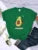Fruit Avocado Doing Sport Womens T Shirts Hip Hop Harajuku Short Sleeve Soft Breathable Tee Clothing Summer Casual Female Tops
