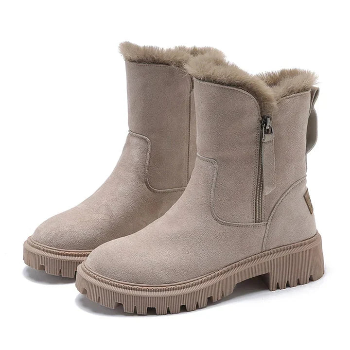 Casual Suede Ankle Boots with Zipper and Heel for Women | Great for Casual Days