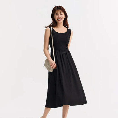 Vestido de verano para mujer, elegante y ajustado, con textura de patchwork, midi, novedad