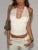 Mesh V-Neck Cropped Top Pullover Female Sleeveless See-Through Patchwork Casual Solid Y2k Top Tee Inner Women’s Tube Tops