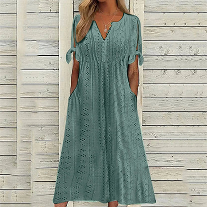 Antoinette - Midi Dress - Leisure - Material - Ideal for Summer