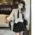 Camisa corta blanca de manga larga para mujer, túnica ajustada con botones, blusa básica, blusa escolar, blusa formal de cola de golondrina para mujer